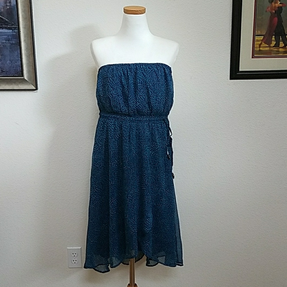 Roxy Blue Strapless Dress